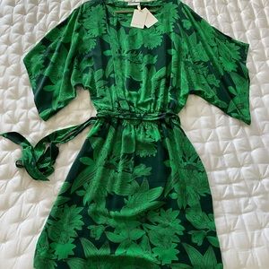 Megan Park Senna Silk Belted Dress